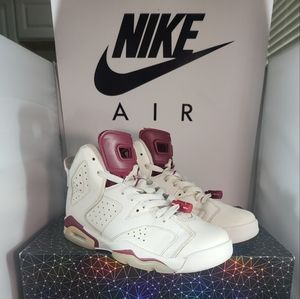 Size 6Y- Jordan 6 Retro OG Maroon Sneakers 836342-115 (7.5 Wmns.). Fits Men/Yout